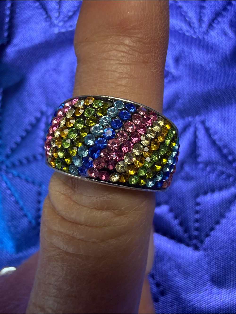 Park Lane Rainbow Crystal Statement Ring Size 8 New